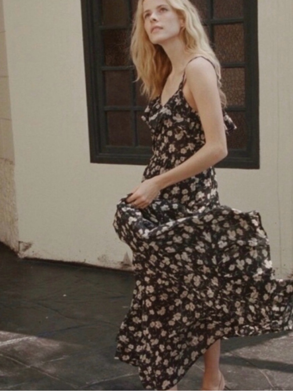 NWT Dôen Whitney Dress in Black Anemone Floral XS